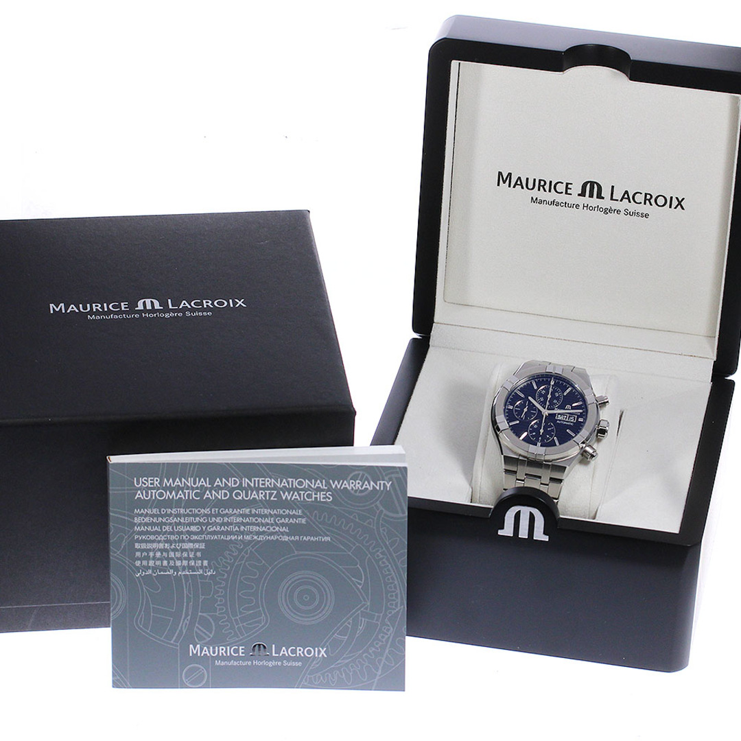 MAURICE LACROIX(モーリスラクロア)のモーリスラクロア MAURICE LACROIX AI6038-SS002-330-1 アイコン クロノグラフ デイデイト 自動巻き メンズ 美品 箱・保証書付き_806312 メンズの時計(腕時計(アナログ))の商品写真