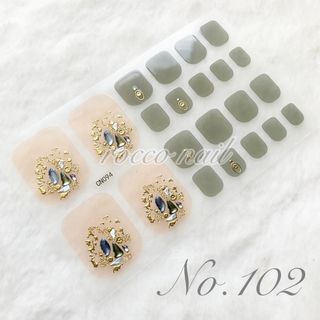 フットネイルシール❤︎102(ネイル用品)