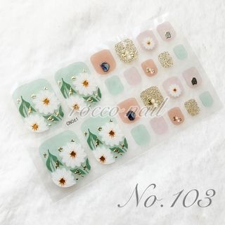 フットネイルシール❤︎103(ネイル用品)