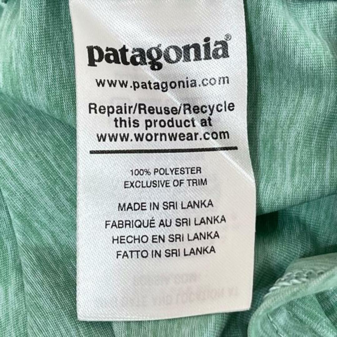 patagonia(パタゴニア)のPatagonia(パタゴニア) 長袖Tシャツ サイズM メンズ美品  - ライトグリーン クルーネック メンズのトップス(Tシャツ/カットソー(七分/長袖))の商品写真
