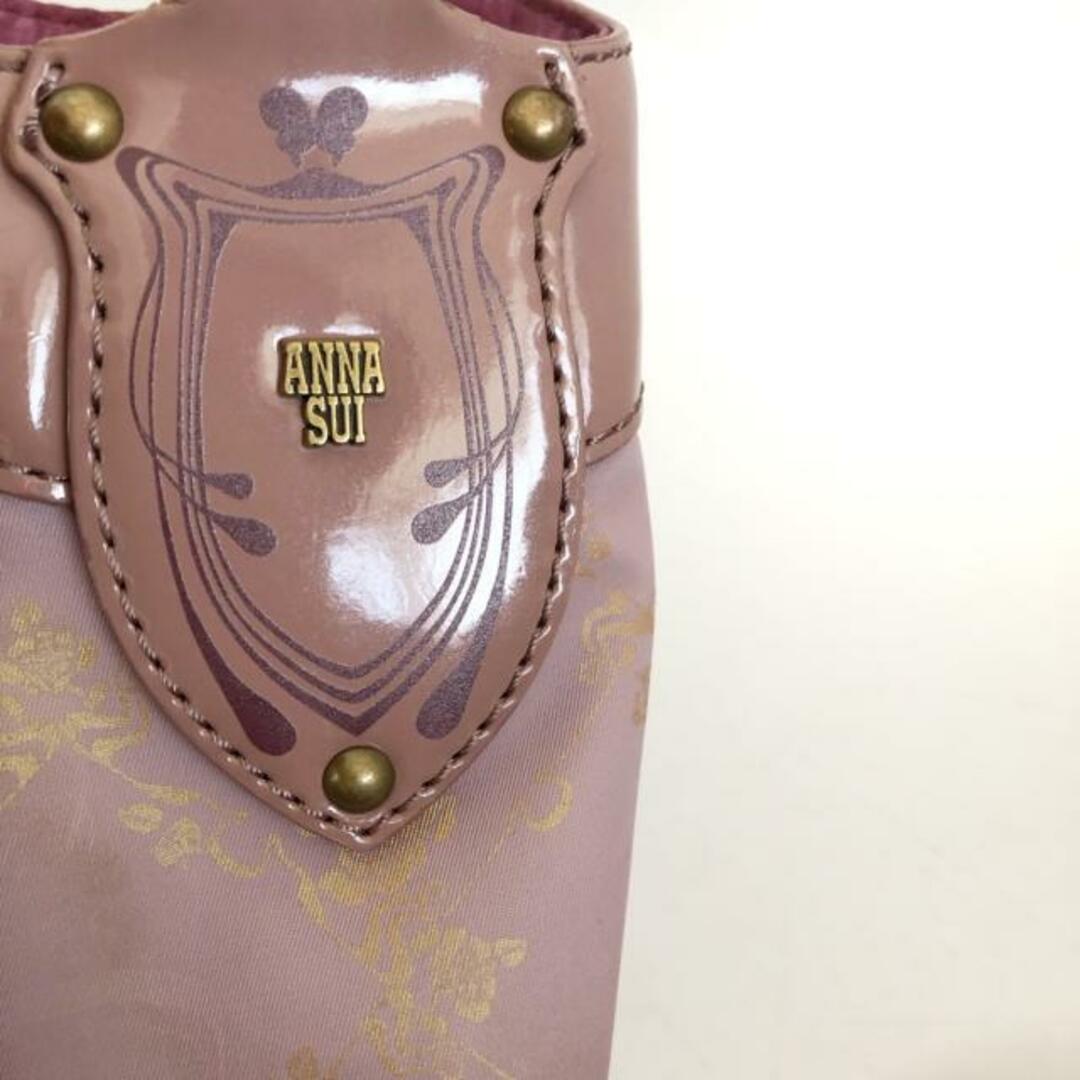 ANNA SUI(アナスイ)のANNA SUI(アナスイ) ハンドバッグ - ピンク ナイロン×エナメル（レザー） レディースのバッグ(ハンドバッグ)の商品写真