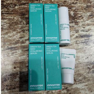 イニスフリー(Innisfree)のイニスフリー グリーンティーシードヒアルロンセラム 10ml×5個 クリーム1個(美容液)