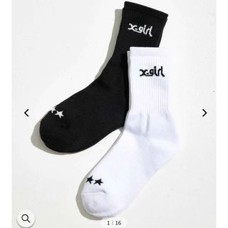 エックスガール(X-girl)のLOGO 2P MIDDLE SOCKS  X-girl エックスガール 通学(ソックス)