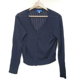 ブルーレーベルクレストブリッジ(BLUE LABEL CRESTBRIDGE)のBLUE LABEL CRESTBRIDGE(ブルーレーベルクレストブリッジ) カーディガン サイズ38 M レディース美品  - ダークネイビー 長袖/ニット(カーディガン)