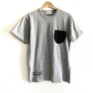 コムデギャルソン(COMME des GARCONS)のCOMMEdesGARCONS(コムデギャルソン) 半袖Tシャツ サイズM レディース - グレー×黒 クルーネック/POCKET(Tシャツ(半袖/袖なし))