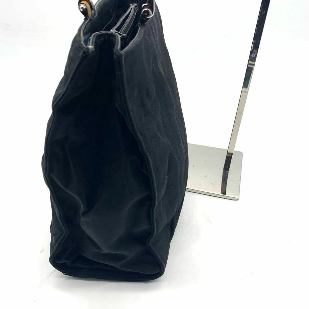 Gucci(グッチ)のグッチ ナイロン ハンドバッグ 黒 ブラック 手持ち レディースのバッグ(ハンドバッグ)の商品写真