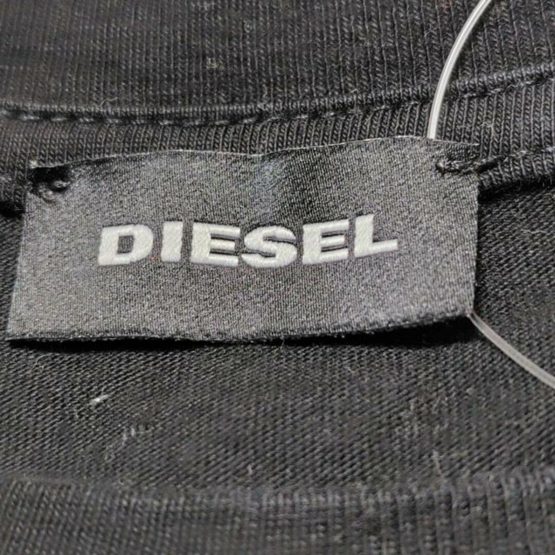 DIESEL(ディーゼル)のDIESEL(ディーゼル) 半袖Tシャツ サイズL メンズ - 黒×レッド クルーネック メンズのトップス(Tシャツ/カットソー(半袖/袖なし))の商品写真