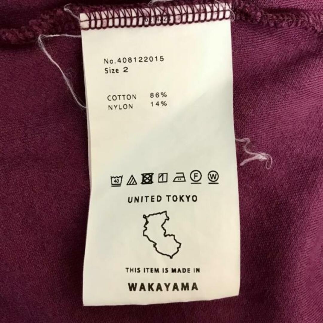 UNITED TOKYO(ユナイテッド トウキョウ) 半袖カットソー サイズ2 M メンズ - パープル クルーネック メンズのトップス(Tシャツ/カットソー(半袖/袖なし))の商品写真