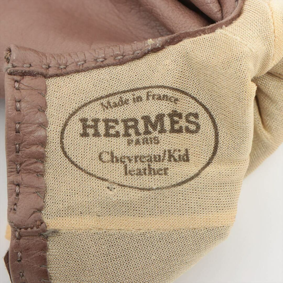 Hermes(エルメス)のエルメス ケリーグローブ シェーブル 7 グレー レディース 手袋 レディースのファッション小物(手袋)の商品写真