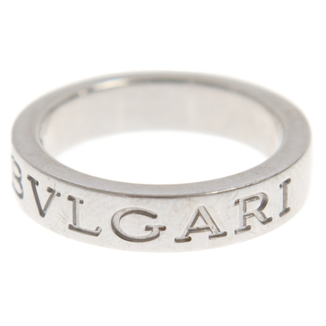 BVLGARI(ブルガリ)のBVLGARI ブルガリ 1Pダイヤ ダブルロゴ リング K18WG ホワイトゴールド メンズのアクセサリー(リング(指輪))の商品写真