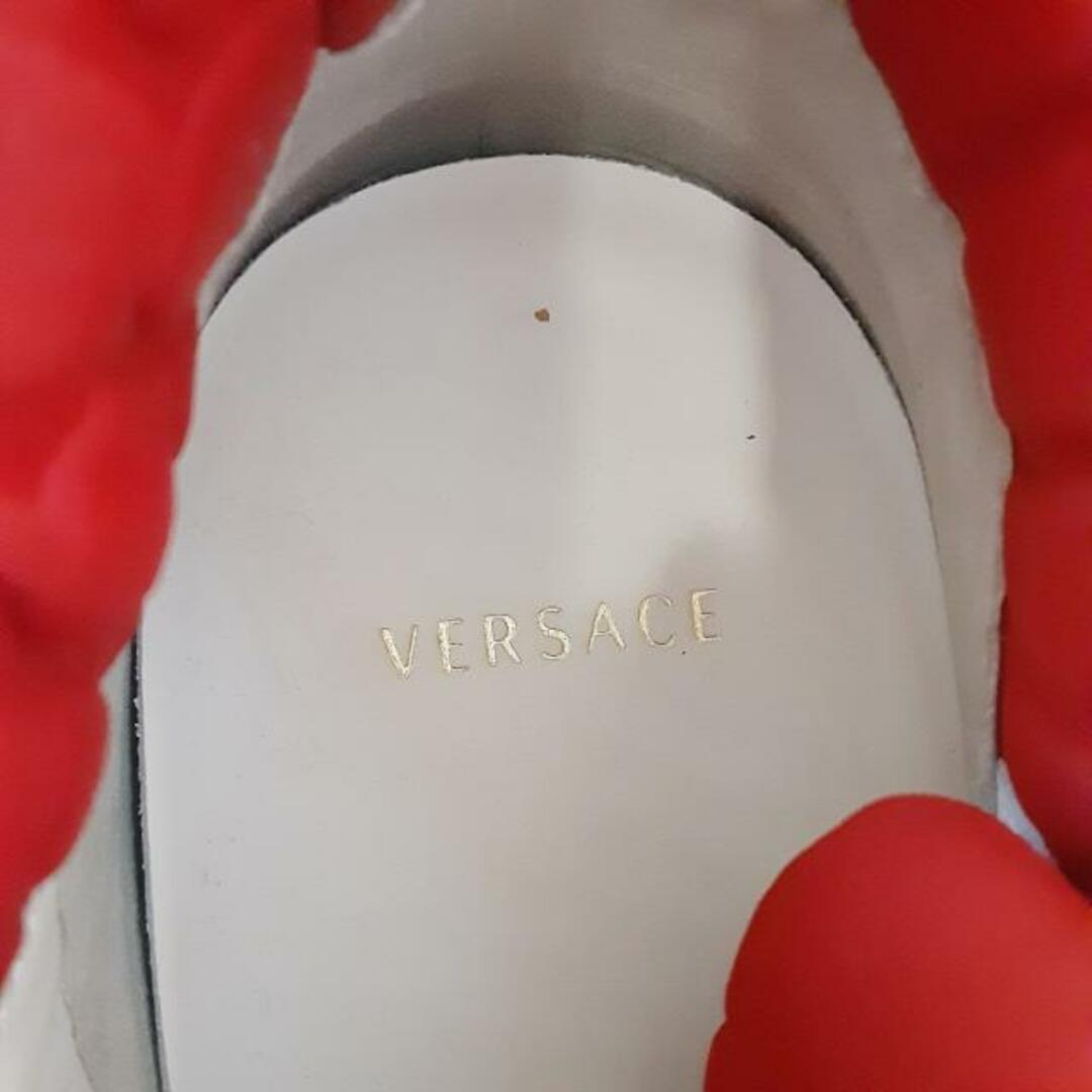 VERSACE(ヴェルサーチ)のVERSACE(ヴェルサーチ) スニーカー 42 メンズ - 白×黒 ハイカット レザー メンズの靴/シューズ(スニーカー)の商品写真