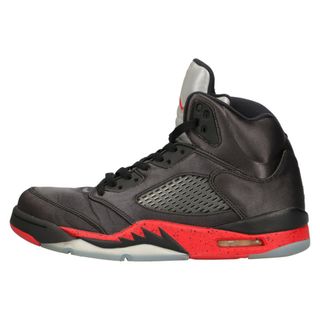 ナイキ(NIKE)のNIKE ナイキ AIR JORDAN 5 RETRO SATIN BRED エアジョーダン5 レトロ サテン ブレッド ハイカットスニーカー ブラック US9/27cm 136027-006(スニーカー)