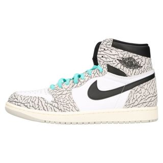 ナイキ(NIKE)のNIKE ナイキ AIR JORDAN 1 RETRO HIGH OG WHITE CEMENT エアジョーダン1 ホワイトセメント ハイカットスニーカー グレー/ホワイト US10.5/28.5cm DZ5485-052(スニーカー)