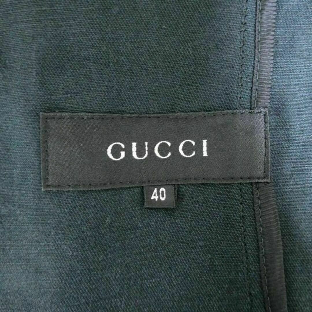 Gucci(グッチ)の良品 グッチ トムフォード期 ロゴボタン リネン×コットン ジャケット レディースのジャケット/アウター(テーラードジャケット)の商品写真