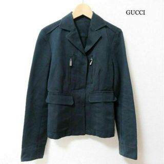 グッチ(Gucci)の良品 グッチ トムフォード期 ロゴボタン リネン×コットン ジャケット(テーラードジャケット)