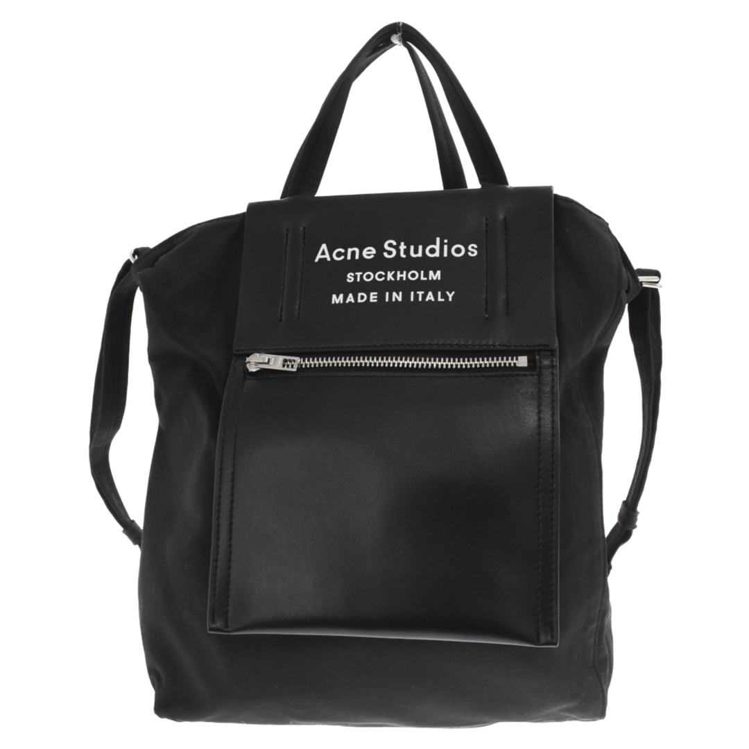 Acne Studios(アクネストゥディオズ)のAcne Studios アクネ ストゥディオズ Baker Out M 2way ベイカーアウト レザー切り替え ナイロントートバッグ ブラック メンズのバッグ(トートバッグ)の商品写真