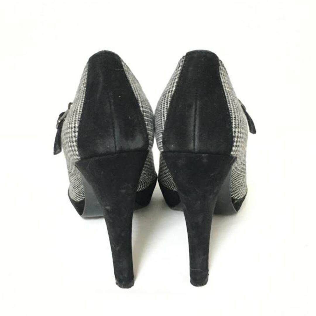 DIANA(ダイアナ)のDIANA(ダイアナ) パンプス 23 レディース - アイボリー×黒 千鳥格子柄/メリージェーン ウール×スエード レディースの靴/シューズ(ハイヒール/パンプス)の商品写真