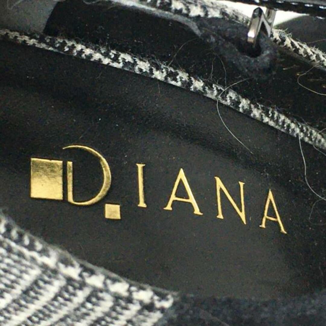 DIANA(ダイアナ)のDIANA(ダイアナ) パンプス 23 レディース - アイボリー×黒 千鳥格子柄/メリージェーン ウール×スエード レディースの靴/シューズ(ハイヒール/パンプス)の商品写真