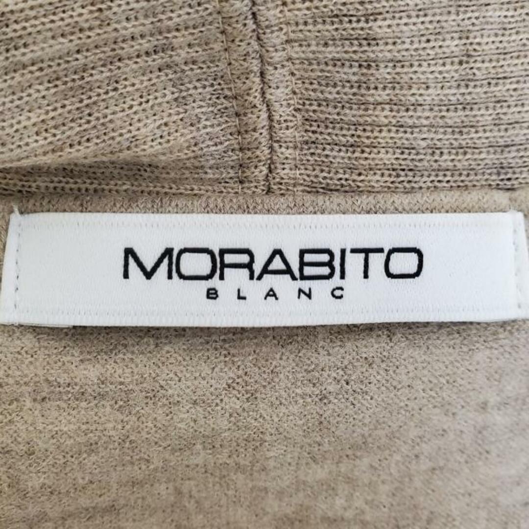 MORABITO(モラビト)のMORABITO(モラビト) カーディガン サイズ38 M レディース美品  - グレーベージュ 長袖/ロング丈 レディースのトップス(カーディガン)の商品写真