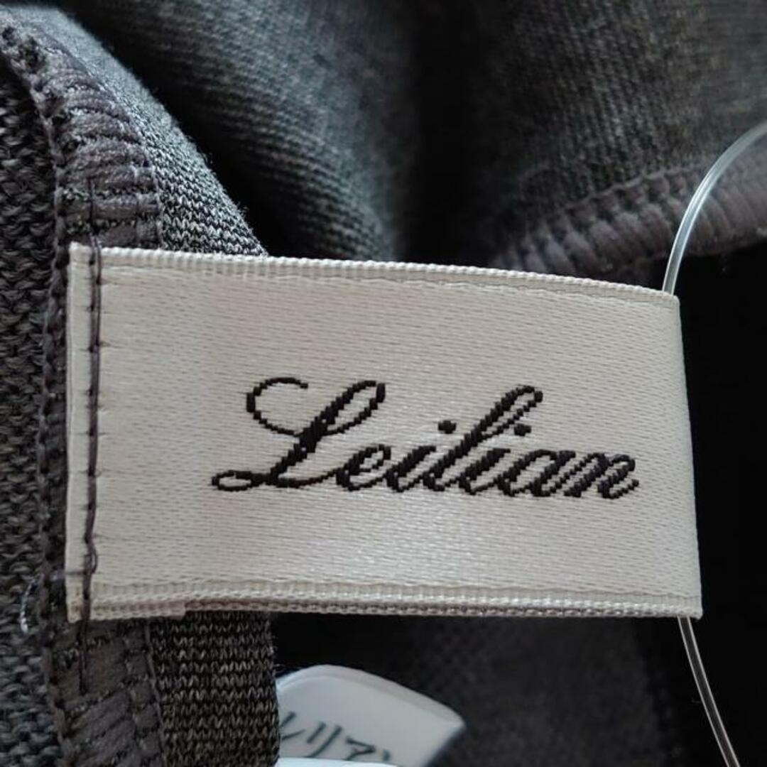 leilian(レリアン)のLeilian(レリアン) 長袖カットソー サイズ13 L レディース美品  - グレー×黒 ニット レディースのトップス(カットソー(長袖/七分))の商品写真