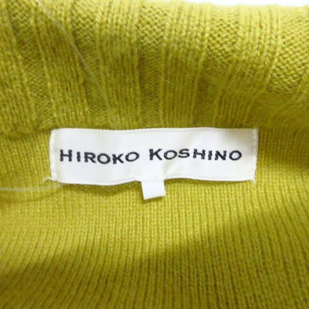 HIROKO KOSHINO(ヒロココシノ)のHIROKO KOSHINO(ヒロココシノ) カーディガン サイズ38 M レディース - イエローグリーン 長袖/ショート丈 レディースのトップス(カーディガン)の商品写真