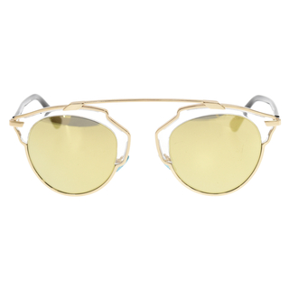 クリスチャンディオール(Christian Dior)のChristian Dior クリスチャンディオール Dior So Real Sunglasses ディオールソーリアル ブリッジ ミラーレンズ サングラス アイウェア ブラック/ゴールド U5SK1(サングラス/メガネ)