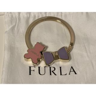 Furla - FURLA キーリング  くま リボン　