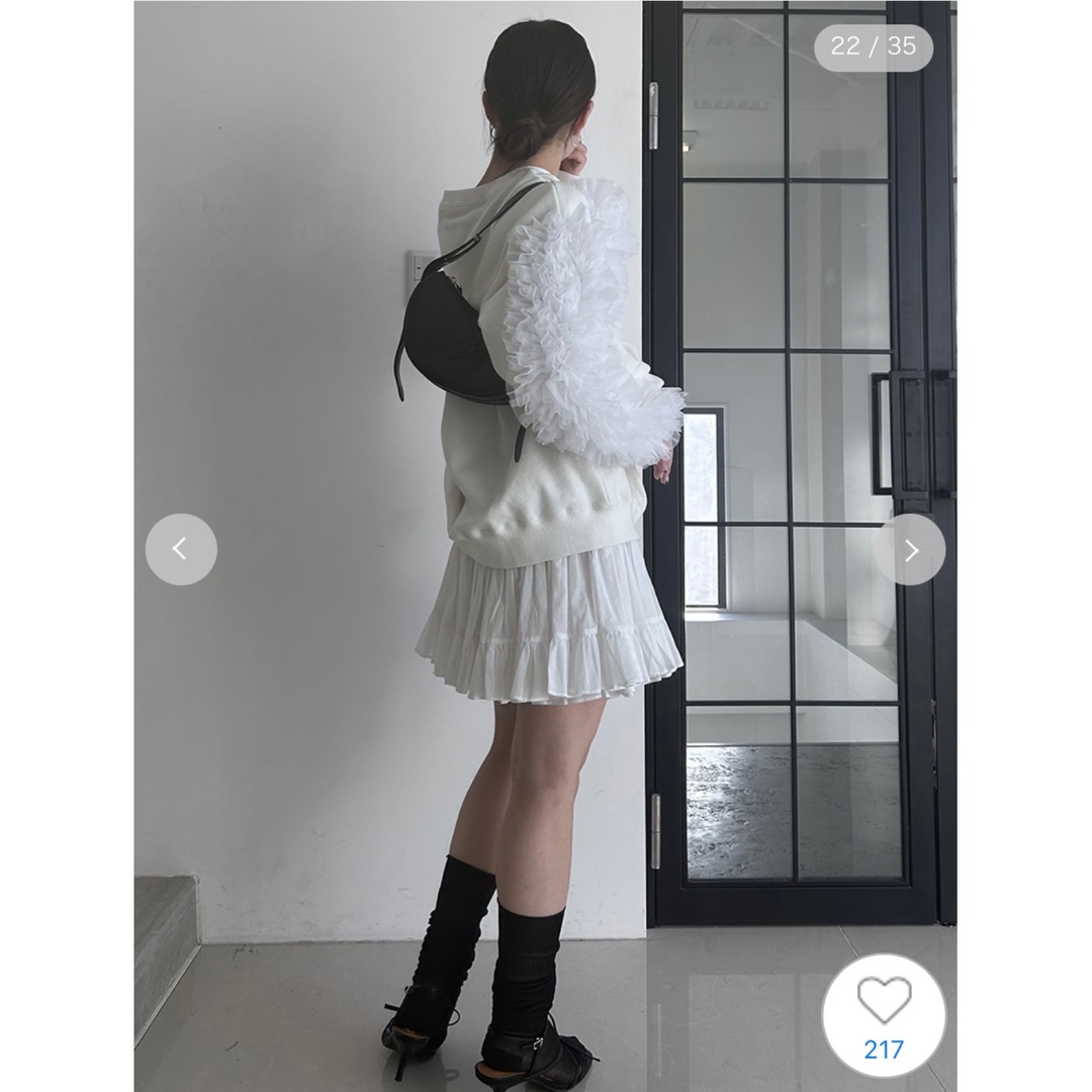 snidel フリルチュールデザインスウェットプルオーバー snidel フリルチュールデザインスウェットプルオーバー