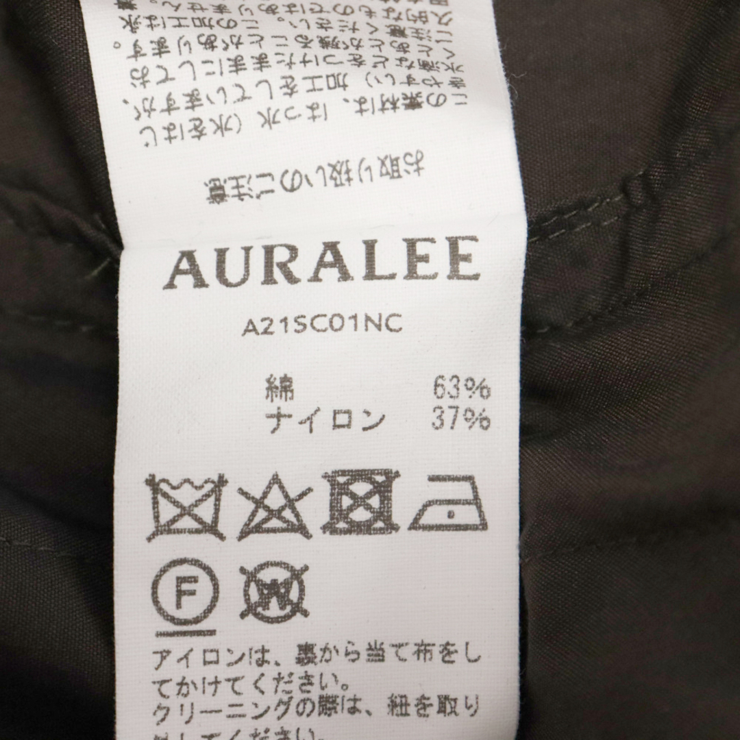 AURALEE(オーラリー)のAURALEE オーラリー FINX NYLON フィールドコート アウター ブラウン A215C01NC メンズのジャケット/アウター(フライトジャケット)の商品写真