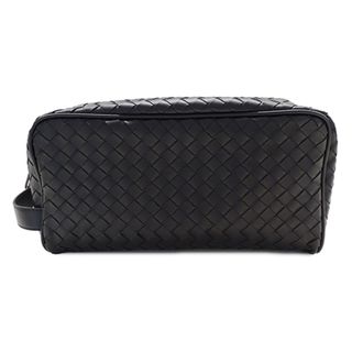 ボッテガヴェネタ(Bottega Veneta)のボッテガ・ヴェネタ BOTTEGAVENETA バッグ メンズ ブランド クラッチバッグ セカンドバッグ ハンドバッグ レザー イントレチャート ブラック 244706【中古】(セカンドバッグ/クラッチバッグ)