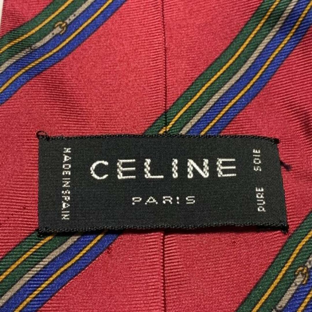 celine(セリーヌ)のCELINE(セリーヌ) ネクタイ メンズ - レッド×ネイビー×マルチ レジメンタル メンズのファッション小物(ネクタイ)の商品写真