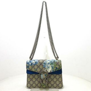 グッチ(Gucci)のGUCCI(グッチ) ショルダーバッグ ディオニュソス/GGブルームス 421970 アイボリー×ネイビー×ブルー 花柄 PVC(塩化ビニール)×スエード	(ショルダーバッグ)