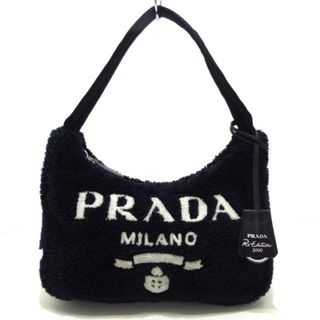 PRADA - PRADA(プラダ) ハンドバッグ美品  テリー 黒×白 ミニバッグ/Re Edition 2000 パイル×ナイロン