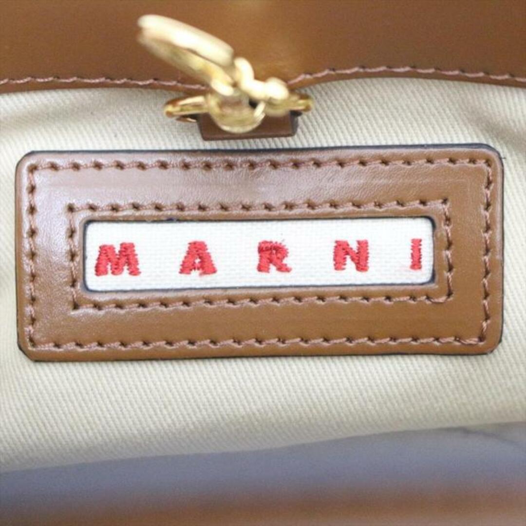 Marni(マルニ)のMARNI(マルニ) ハンドバッグ美品  トロピカリア BMMP0096Q1 ダークグレー×ブラウン×白 ミニバッグ ウール×レザー レディースのバッグ(ハンドバッグ)の商品写真