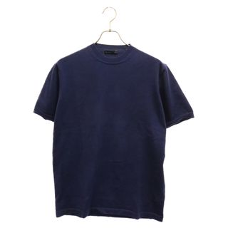 ESTNATION エストネーション 袖リブ ニット セーター 半袖Tシャツ ネイビー