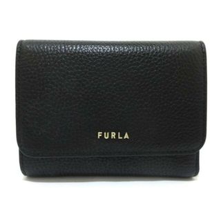 フルラ(Furla)のFURLA(フルラ) 2つ折り財布美品  - 黒 L字ファスナー レザー(財布)