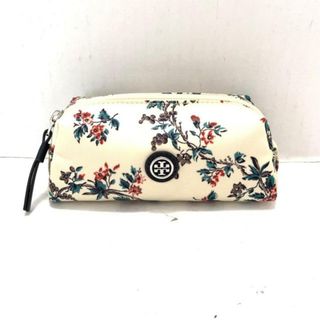 トリーバーチ(Tory Burch)のTORY BURCH(トリーバーチ) ポーチ美品  - アイボリー×レッド×マルチ 花柄 ナイロン(ポーチ)