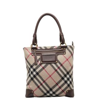 バーバリー(BURBERRY)のバーバリー ノバチェック トートバッグ ショルダーバッグ ウール レディース BURBERRY 【228-43756】(トートバッグ)