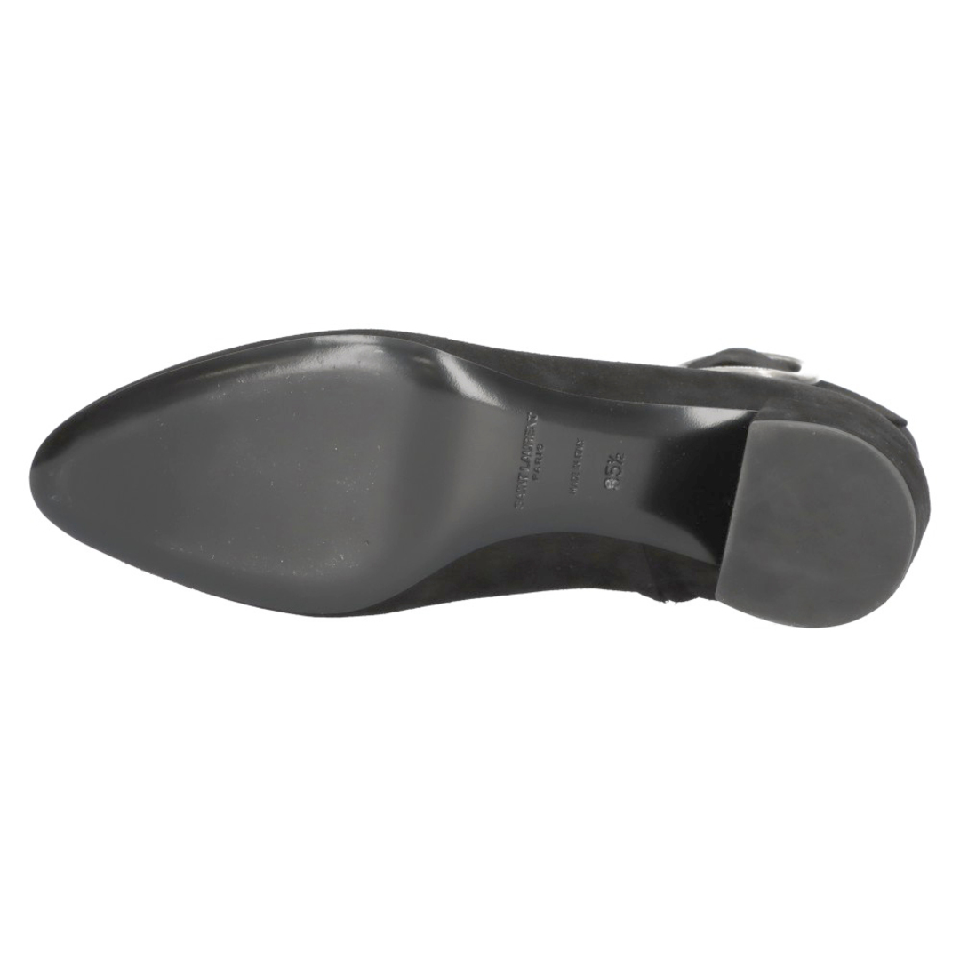 Saint Laurent(サンローラン)のSAINT LAURENT PARIS サンローランパリ 18AW Suede Belt Boots ベルト付き サイドジップ スエード ブーツ 532031 ブラック レディース レディースの靴/シューズ(ブーツ)の商品写真