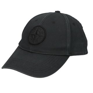 ストーンアイランド(STONE ISLAND)のSTONE ISLAND ストーンアイランド COTTON LOGO CAP ロゴ刺繍 6パネル キャップ 帽子 ブラック 721599668(キャップ)