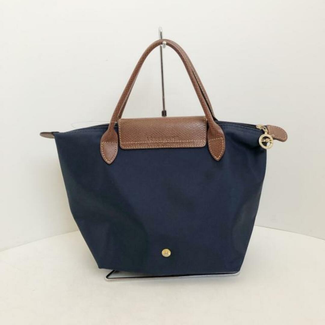 LONGCHAMP(ロンシャン)のLONGCHAMP(ロンシャン) トートバッグ ル・プリアージュオリジナル ダークネイビー×ブラウン 折りたたみ ナイロン×レザー レディースのバッグ(トートバッグ)の商品写真