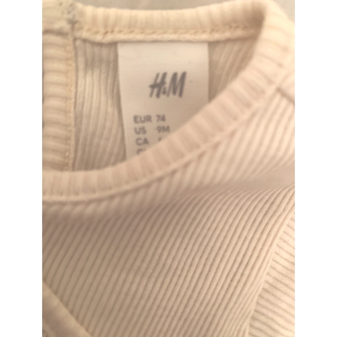 H&M(エイチアンドエム)のH&M チュールスカートワンピース　子供服　サイズ74 女の子　ホワイト　白 キッズ/ベビー/マタニティのベビー服(~85cm)(ワンピース)の商品写真