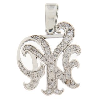 A's オーサム SV NY LOGO PENDANT PAVE DIA ニューヨーク イニシャルロゴペンダント PAVEダイヤ シルバー(ネックレス)