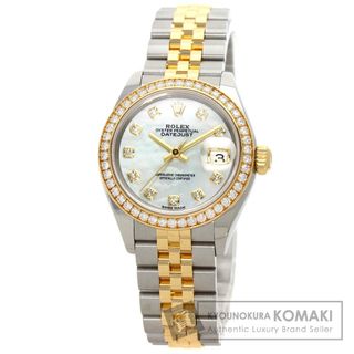 ロレックス(ROLEX)のROLEX 279383RBR デイトジャスト 10P ベゼル ダイヤモンド 腕時計 SS SSxK18YG レディース(腕時計)