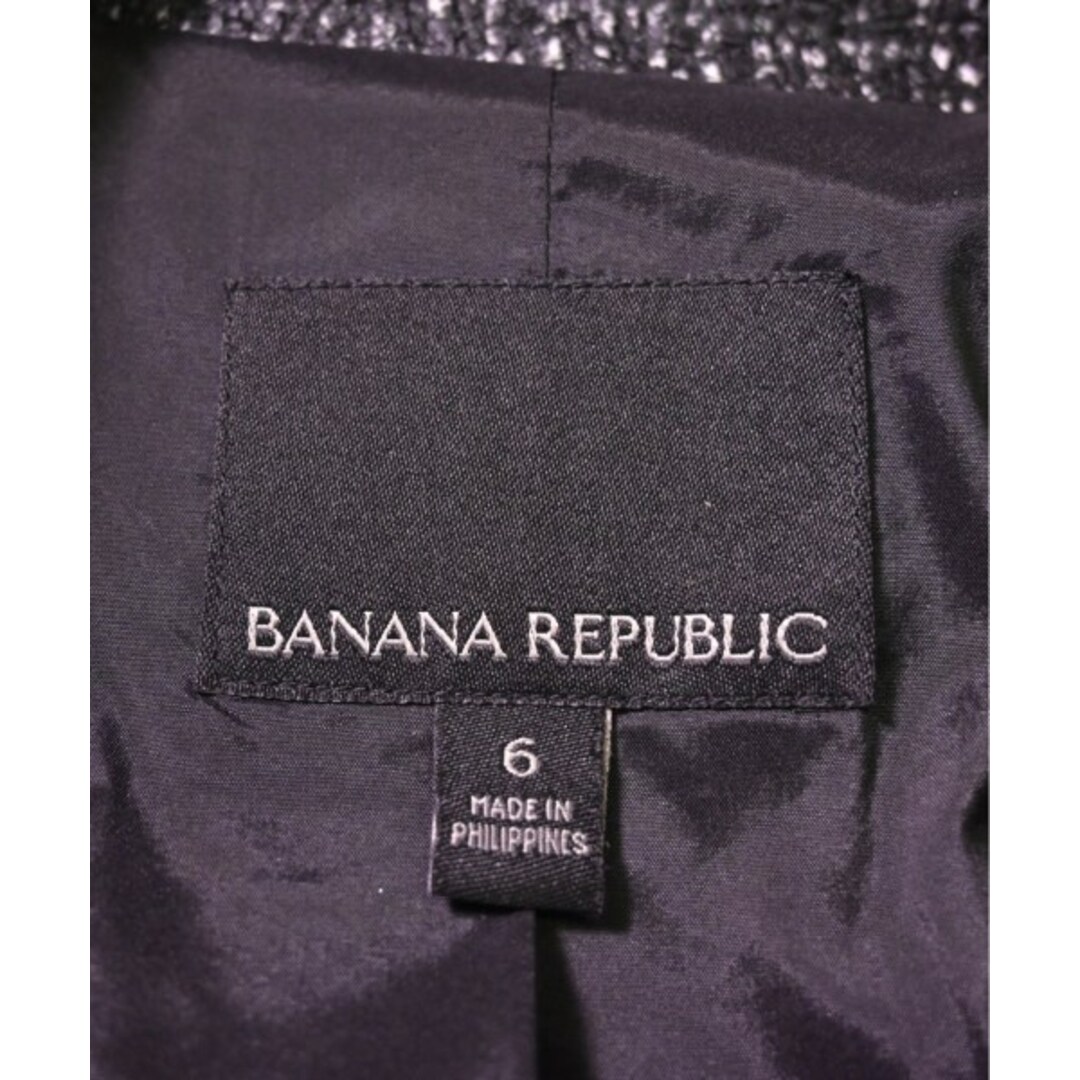 Banana Republic(バナナリパブリック)のBANANA REPUBLIC ライダース 6(M位) 黒x白 【古着】【中古】 レディースのジャケット/アウター(ライダースジャケット)の商品写真