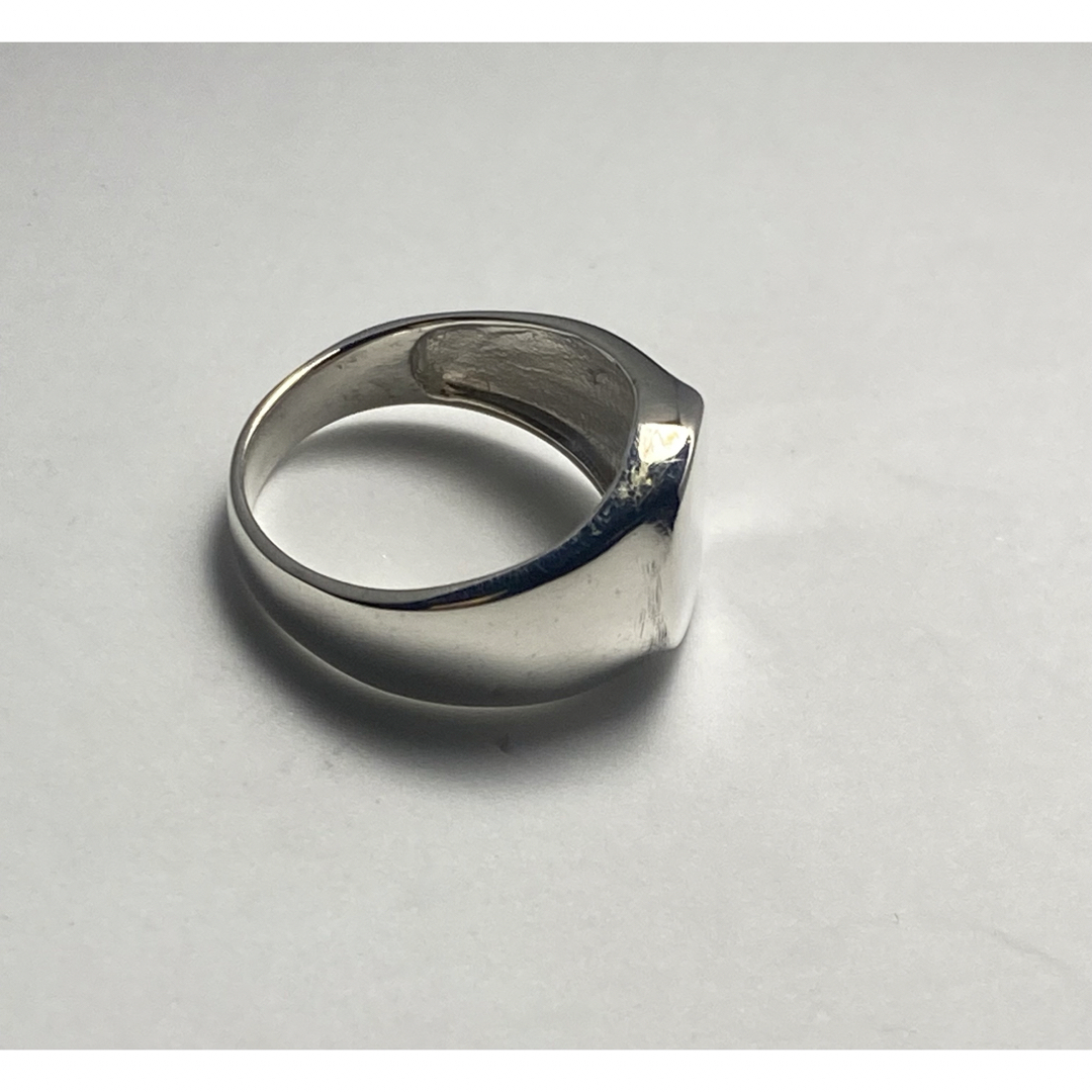 オーバル　シグネット　印台　シルバー925リングSILVER銀指輪14号MJブ2 メンズのアクセサリー(リング(指輪))の商品写真