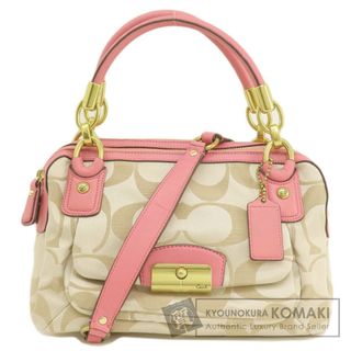 COACH - COACH F22305 シグネチャー 2WAY ハンドバッグ キャンバス レザー レディース