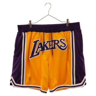 Mitchell&Ness ミッチェル アンド ネス ×JUST DON Shorts Los Angeles Lakers 1996-97×ジャストドン ロサンゼルスレイカーズ ロゴパッチ ユニフォームパンツ ショートパンツ SHORNG18047-LAL(ショートパンツ)