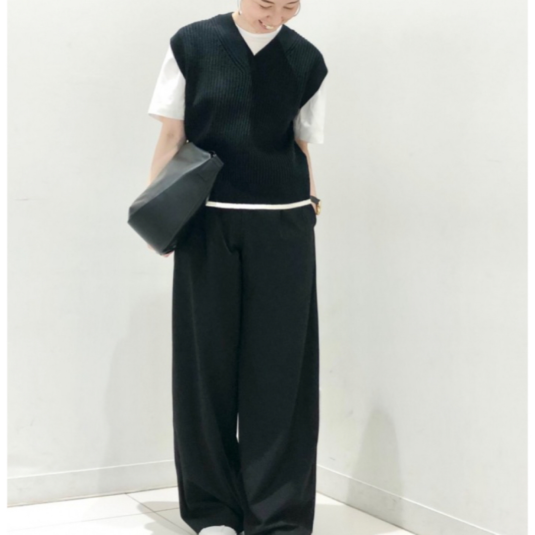 UNIQLO:C タックワイドストレートパンツXXL/ブラック ユニクロシー UNIQLO:C タックワイドストレートパンツXXL/ブラック ユニクロシー