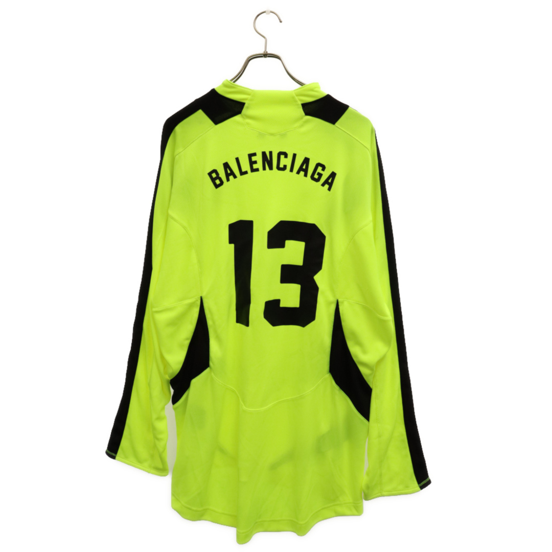 Balenciaga(バレンシアガ)のBALENCIAGA バレンシアガ Soccer Long-Sleeve T-Shirt 641663 TJV05 ロゴ刺繍 サッカー長袖Tシャツ カットソー イエロー メンズのトップス(Tシャツ/カットソー(七分/長袖))の商品写真